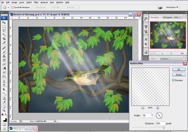 Creation of Breeze of Dawn: Step 18